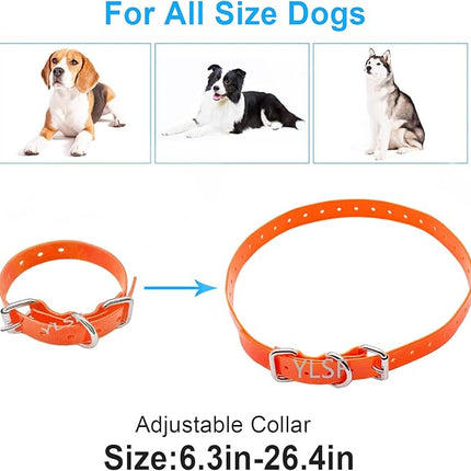 Dog Collar Strap for Most of Electronic Training Shock Collar Receivers-Adjustable Durable Waterproof Odorless 3/4 Inch Collar Replacement for Barking Fence-Pet TPU Collar Strap