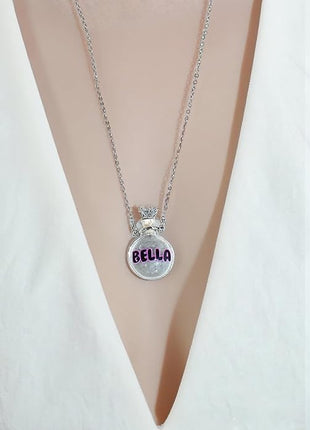 callie Personalized Pet Fur Memorial Necklace - Custom Name, Dog Cat Hair Ashes Storage Glass Necklace, Birthday Memory Jewelry Gifts for Women Pet Lovers