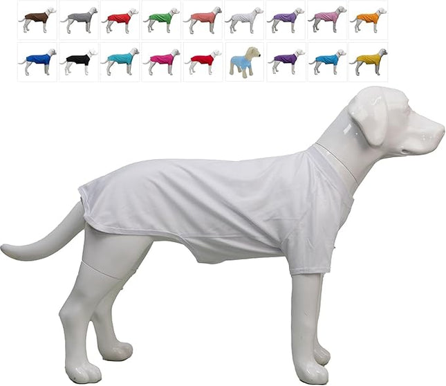 Lovelonglong Bulldog Clothes Dog Clothing Blank T-Shirt Tee Shirts for French Bulldog English Bulldog American Pit Bull Pugs 100% Cotton Skin Care White B-S