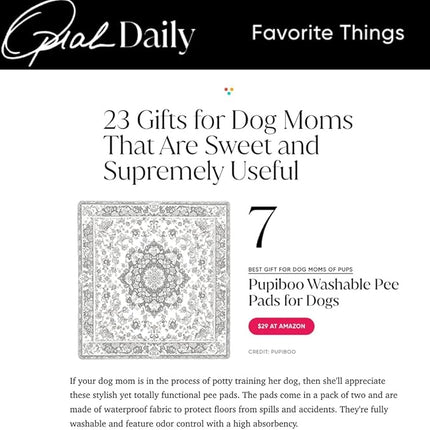 PUPIBOO Washable Pee Pads for Dogs and Cats - Super Absorbent Reusable Puppy Training Pads - 100% Waterproof, Leak-Proof & Non-Slip Whelping Pads for Pet Housebreaking