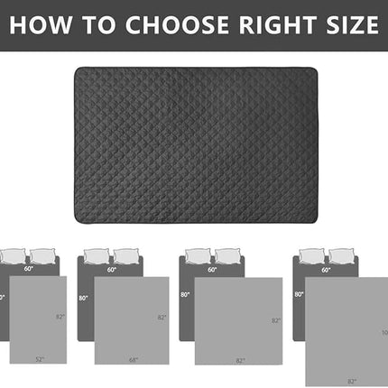 SPXTEX Dog Bed Cover Washable Pee Pads Dog Blankets for Puppy Large Dog Cat,Sofa Reversible Changing Pad Reusable 1 Piece（52"x82",Dark Grey）