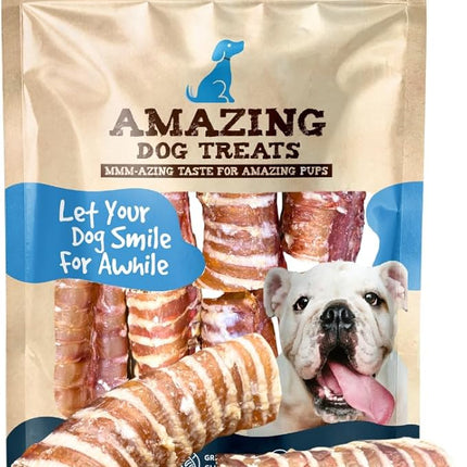 Amazing Dog Treats - 3-4 Inch Beef Trachea Rings (25 pcs/pck) -Premium Dog Chews- Great for Small Size Dogs - Excellent Source of Glucosamine and Chondroitin- Great for All Breeds