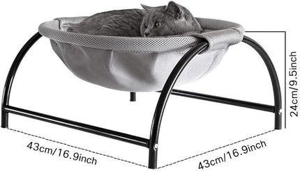 Cat Bed Dog/Pet Hammock Bed Free-Standing Kitty Sleeping Cat Supplies Pet Supplies Whole Wash Stable & Breathable Easy Assembly Indoors Outdoors, 16.9 in x 16.9 in x 9.5 in