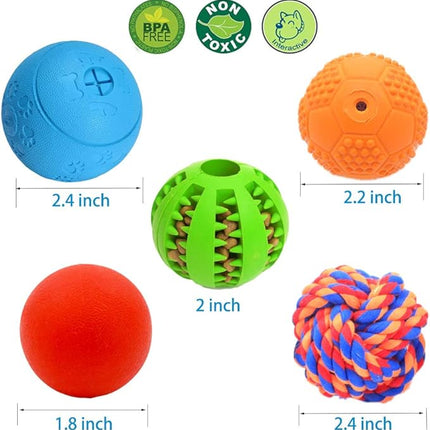 5 Different Functions Interactive Dog Toys for Puppies, Puppy Puzzle Toys for Small Dogs, Dog Balls for Small Dogs, Treat Dispensing Dog Toys, Squeaky Ball, Small Breed