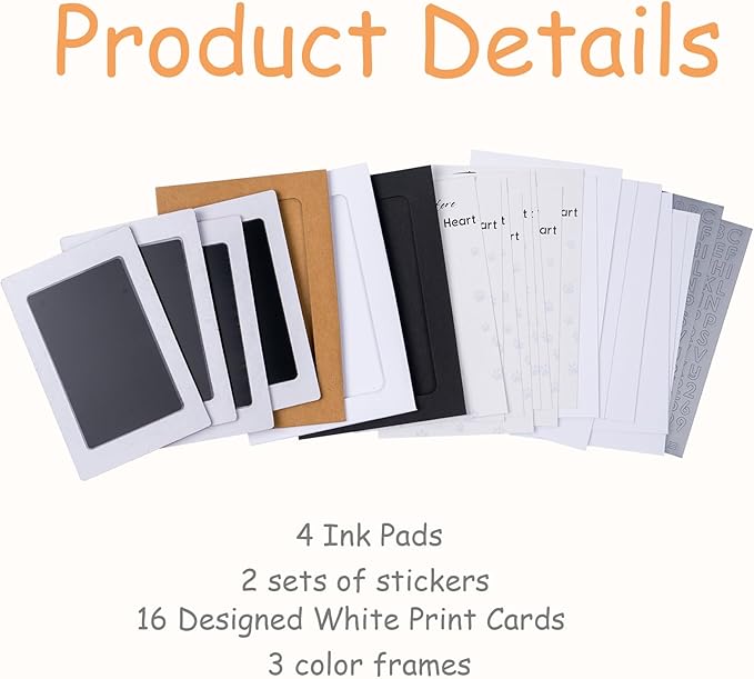 Inkless Paw Print Kit,Dog Paw Print Kit,Dog Nose Print Kit,Clean Touch Ink Pads and Imprint Cards,Pet Paw Print Impression Kit for Dogs Cats Footprint Keepsake