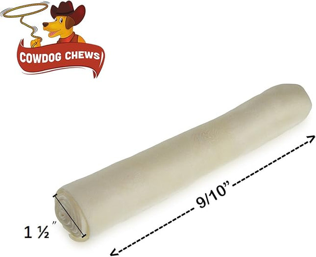 Cowdog Chews Retriever roll 9-10 inch All Natural Rawhide Product (80 Pack)