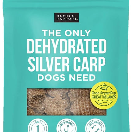 Natural Rapport Dehydrated Fish Dog Treats - The Only Silver Carp Fish Chips Dogs Need - All Natural Dog Treats for Small and Large Dogs (3 oz)