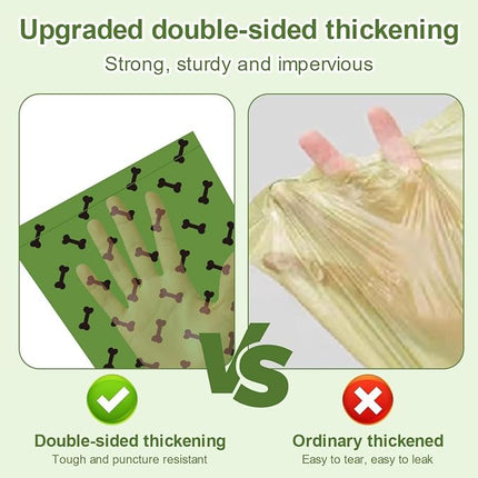 Strong Green Leak Proof Waste Bag for Dogs-270 Large Poop Bags,Biodegradable Dog Poo Bags with Corn Starch Blended Compostable Bag