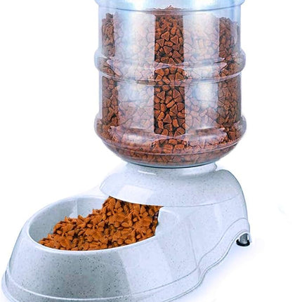 Zento Deals Automatic Self-Dispensing Pet Feeder Premium Quality Replenish Eating Bowl Storage Container Self Feeding Gravity 3.5 liters (Feeder)