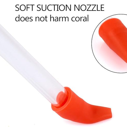 Aquarium Choice Coral Feeder Long Syringe Tube Liquid Fertilizer Feeder SPS HPS Marine Reef Coral Feeder Tool Fish Excreta Cleaner (1 Units 40CM/15.74 Inch)