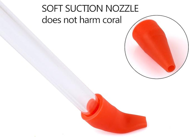 Aquarium Choice Coral Feeder Long Syringe Tube Liquid Fertilizer Feeder SPS HPS Marine Reef Coral Feeder Tool Fish Excreta Cleaner (1 Units 40CM/15.74 Inch)