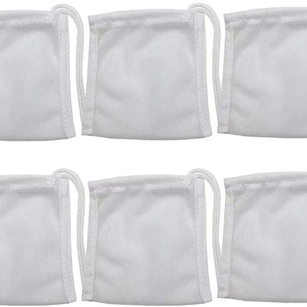 6 Pack Small Sized Filter Bags for Activated Carbon,3 by 4 inches High Flow Aquarium Mesh Media Filters Bag with Drawstrings for Fish Tank Charcoal Filter Bags