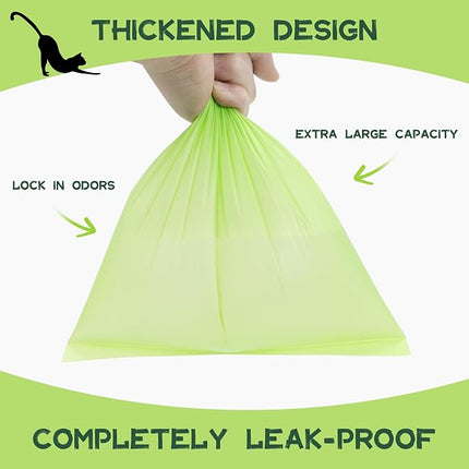 Loveishere 100% Compostable & Biodegradable Poop Bags(360 Bags, 24 Rolls) - 20 Micron Thick, Guaranteed Leak Proof, ASTM D6400 & EN 13432 Certified (Green)