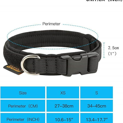 EXCELLENT ELITE SPANKER Nylon Puppy Dog Collar Adjustable Soft Padded Collar Heavy Duty Quick-Release Buckle Lightweight No-Choke for Small Medium Dogs(BLK,XS)