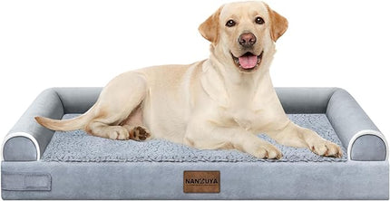 Large Dog Bed Orthopedic Washable: Beds Bolster XL Bed Large Big Dogs Egg Crate Foam Couch Sofa Waterproof with Removable Cover