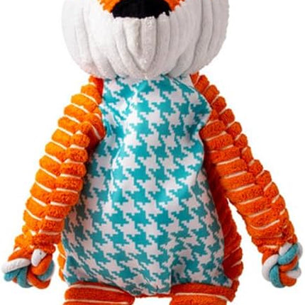 KONG Floppy Knots - Durable No‑Stuffing Squeaky Rope & Plush Dog Toy - for Teething, Playing (Fox, Extra Large)