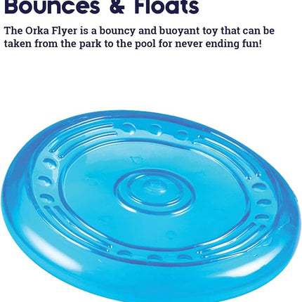 Petstages Orka Flyer Royal Blue Flying Disc Dog Fetch Toy