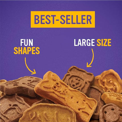 Blue Dog Bakery More Crunch Large Assorted Flavors, Dog Biscuits, Healthy Treats, All Natural, Bacon, Chicken, Cheese, Peanut, 43.2 oz (Pack of 1)