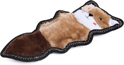 ZippyPaws Z-Stitch Skinny Peltz - No Stuffing Dog Toy to Keep Them Busy, for Small, Medium, & Large Dogs, Squeaky Pet Toy, Soft Plush Unstuffed Chew Toys - Chipmunk, 12.5"