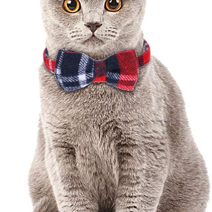 Faleela Breakaway Cat Collar with Bells - 2 Pack Cat Collar with Bells, Cat Collars with Bandana, Accessories for Pet Collars, Adjustable for Cats and Small Dogs