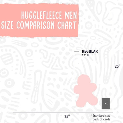 HuggleHounds Plush Dog Toy - Fuzzy Dog Toy, Plush, Soft Fleece, Interactive, Durable, For Small and Large Breeds, Puppy Toy - HuggleFleece Beige Man, Small