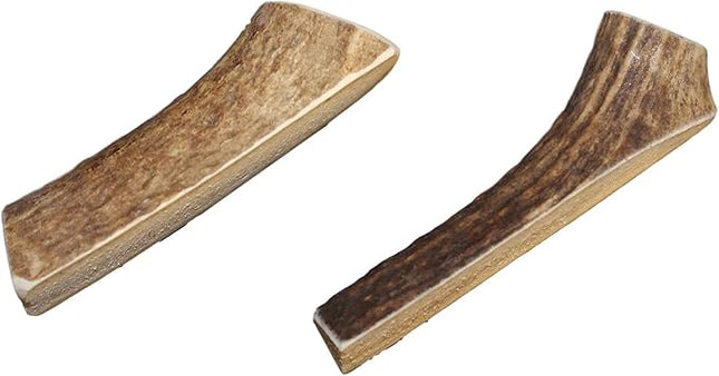Small Split Twin Pack (for 0-20 lb Dogs and Puppies) Premium Grade Elk Antlers for Dogs (2 Pieces) Sourced in The USA
