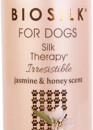 BioSilk for Dogs Silk Therapy Irresistible Detangling and Shine Spray, Scented, Jasmine and Honey Scent, Paraben Free, Made in The USA, 8 FL Ounces