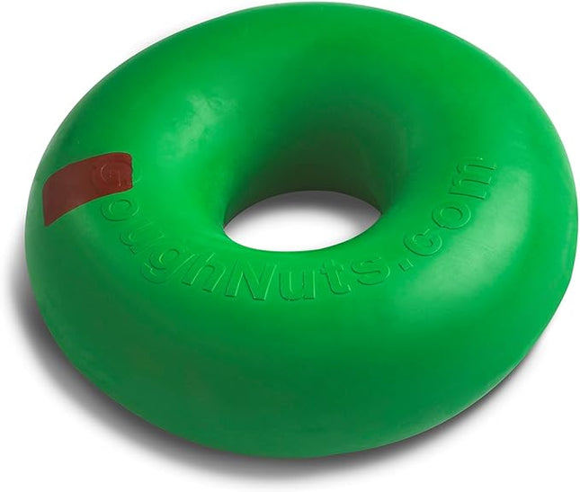 Goughnuts Dog Chew Toys Rubber Ring Indestructible Dog Chew Toys for Extreme Aggressive Power Chewers |for Large Dogs 100+ Pounds |Large (L) Size, Green Rubber