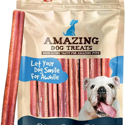 Amazing Dog Treats - 6 Inch Medium Size Bully Sticks (10 Count) - Bulk Bully Sticks for Dogs - No Hide Bully Stick Dog Bones