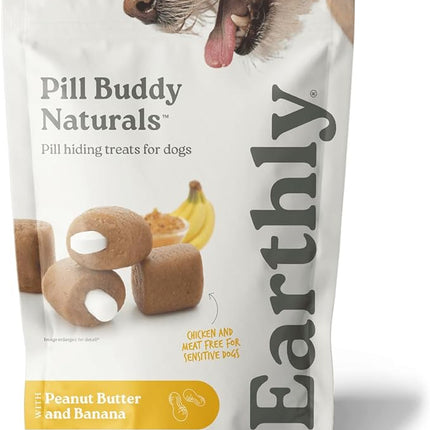 Earthly Pill Buddy Naturals - PB & Banana Recipe Pill Hiding Treats for Dogs - Make A Perfect Pill Concealing Pocket Or Pouch for Any Size Medication - 30 Servings