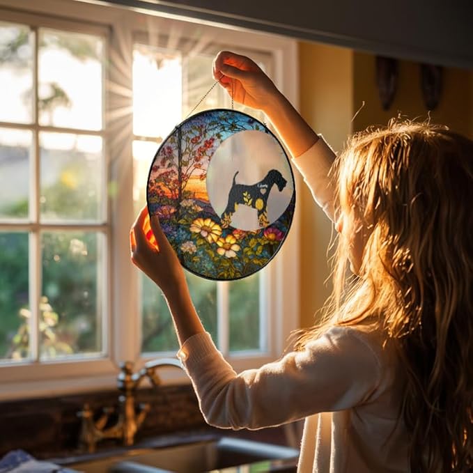 Personalized Yorkshire Terrier Dog Memorial Suncatcher, Custom with Name, Breed, Date, Steel Glass, Pet Memorial, Remembrance