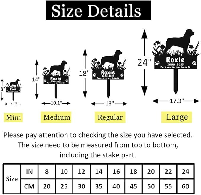 Personalized Dog Rottweiler Memorial Grave Marker Metal Garden Stake, Custom Flowers Rottweiler Memorial Stake Grave Marker Plaque Tombstone for Cemetery Outdoors Dog Memorial Gifts