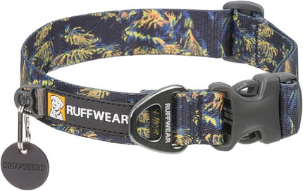 Ruffwear, Front Range Dog Collar, Adjustable Tubelok Webbing, Lightweight, Side Release Buckle, Aluminum V-Ring, Durable for Everyday Use, Deep Jungle, 11"-14"