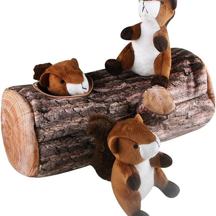 IFOYO Squirrel Hide and Seek Dog Toy, Squeaky Interactive Dog Toys for Boredom, Plush Dogs Toys to Keep Them Busy, Relive Anxiety, Attract Attention, Puzzle Toy for Smal and Medium Dogs