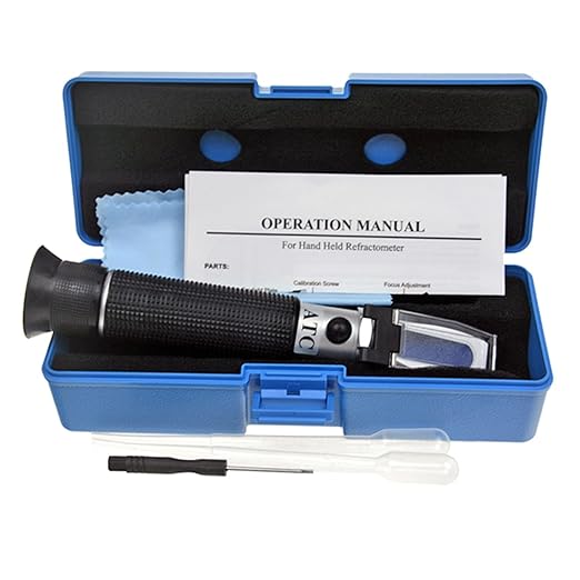 Aquarium Salinity Refractometer with ATC Function,Saltwater Test Kit for Seawater, Pool, Aquarium, Fish Tank...Dual Scale: Specific Gravity & Salt Percent