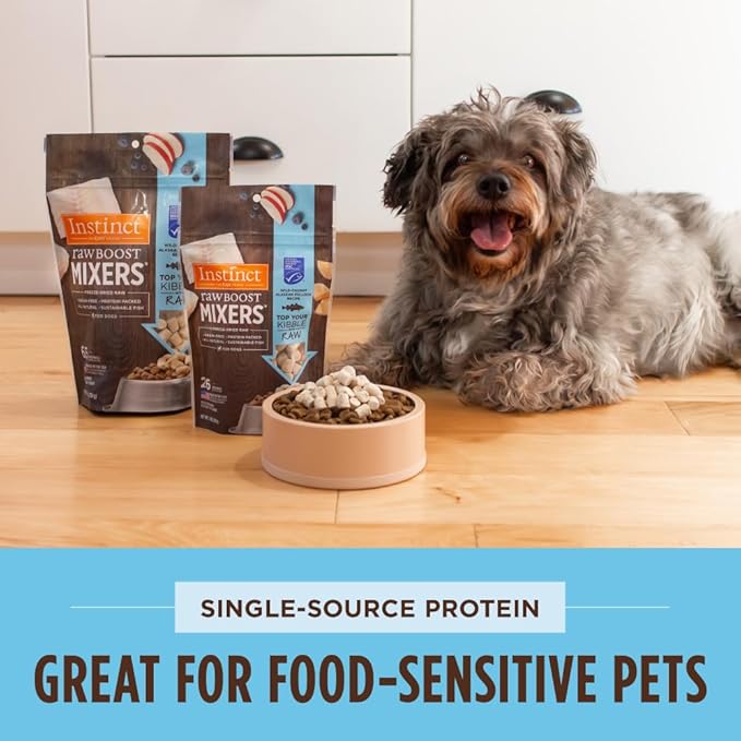 Instinct Raw Boost Mixers, Freeze Dried Dog Food Topper, Grain Free - Wild Caught Pollock, 5 oz. Bag