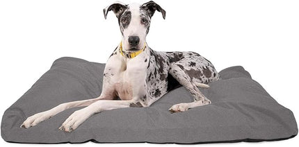 K9 Ballistics Tough Rectangle Pillow XXL Extra Large Dog Bed - Removable Cover, Washable, Durable & Water Resistant Dog Bed Made for Big Dogs 68" x40 Light Gray Velvet