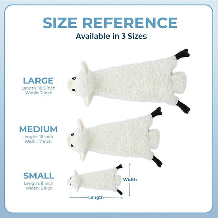 Best Pet Supplies Squeaky Dog Toys with Soft Durable Fabric for Small, Medium and Large Pets Interactive Toy for Indoor Play, Supports Active Biting and Play - Sheep, Cow, Small