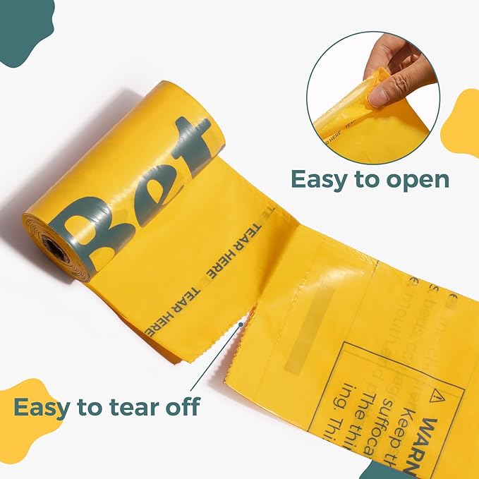 Dog Poop Bags Rolls Guaranteed Leak Proof and Extra thick Poop Bags for Dogs,120 Count 8 Rolls,Unscented, Doggie Poop Bag for Puppy and Big Dogs