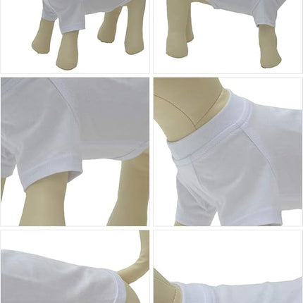 Lovelonglong Pet Clothing Dog Costumes Basic Blank T-Shirt Tee Shirts for Large Dogs White XXXXL
