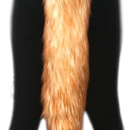 Handmade Faux Fur Tail for Kids and Adults, Luxury Animal Costume Accessory, Pet Play, Halloween (20", Candy Amber Orange)