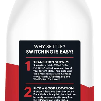 WORLD'S BEST CAT LITTER Multiple Cat Unscented, 15-Pounds - Natural Ingredients, Quick Clumping, Flushable, 99% Dust Free & Made in USA - Long-Lasting Odor Control & Easy Scooping