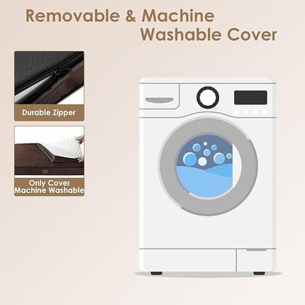 EHEYCIGA Orthopedic XL Dog Beds for Extra Large Dogs with Removable Washable Cover, Brown, 44x32