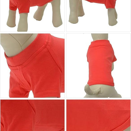 Lovelonglong 2019 Pet Clothing Dog Costumes Basic Blank T-Shirt Tee Shirts for Medium Large Dogs Lobster Pink XXXL