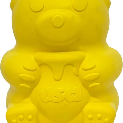 SodaPup Honey Bear – Durable Dog Treat Dispenser & Chew Toy Made in USA from Non-Toxic, Pet Safe, Food Safe Natural Rubber Material for Mental Stimulation, Problem Chewing, Calming Nerves, & More