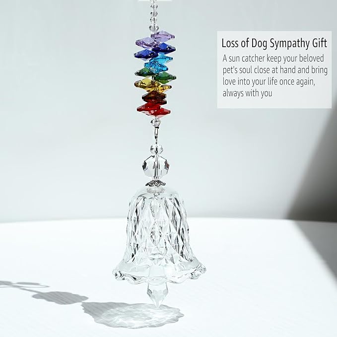 Pet Memorial Suncatcher, Dog Memorial Gifts, for Pet Loss and Pet Sympathy, Thoughtful Bereavement Remembrance Gifts for Dogs and Cats