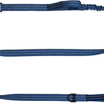 ICEFANG Tactical Dog Leash,K9 Training Walking Bungee Lead with 2 Control Handle,Heavy Duty Quick Release Metal Clasp,for Medium Large Breed (Reflective Blue, 6 FT)
