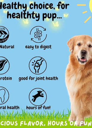 BULLYSTICKS & MORE 6 Inch Beef Collagen Rolls for Dogs (Extra Thick - 4 Count) - Bones for Dogs - Dog Parents Choice - No Hide Beef Cheek Rolls