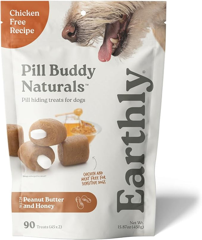 Earthly Pill Buddy Naturals - Honey Recipe Pill Hiding Treats for Dogs - Make A Perfect Pill Concealing Pocket Or Pouch for Any Size Medication - 90 Servings