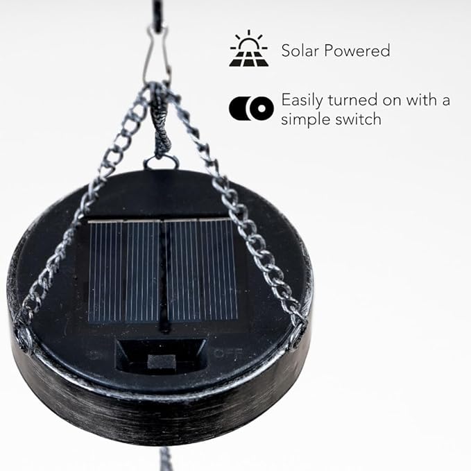 iHeartDogs Pet Memorial Wind Chime - 'I Love You to The Moon & Back' - The Ultimate Garden Solar Lantern for Dog Lovers